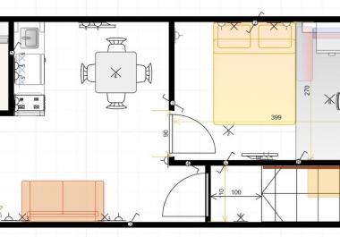 2 apartamentos de lujo renovados de 75 m2 en total con 2 dormitorios en el centro de Budva